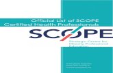 Official List of SCOPE Certified Health Professionalss3-eu-west-1.amazonaws.com/wof-files/SCOPE_Certified... · 2019-10-25 · Ignacio Aranguiz Gonzalez Physician Chile ... Cristian