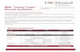 MBA “Tommy Trojan” Résumé Guidelines MBA · MBA “Tommy Trojan” Résumé Guidelines MBA These guidelines have been prepared for all USC Marshall students. The Tommy Trojan