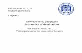 New economic geography Economics of destinations · New economic geography Economics of destinations Prof. Peter F. Keller, PhD. ... Attractions and tourism potential 2.3. Specialization