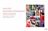 Henkel 2020 Sustainable profitable growth 2020 and beyond · Henkel 2020+ Sustainable profitable growth - 2020 and beyond 21 January 2019 2 This information contains forward-looking