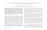 The role of perceived privacy and perceived security in ... · The role of perceived privacy and perceived security in online market R. Mekovec*and Ž.Hutinski* *University of Zagreb,