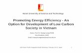 Promoting Energy Efficiency - An Option for Development of Low … · 2018-09-05 · 16th Asian Pacific Integrated Model Workshop, February 19-22, Japan 11 Promoting Energy Efficiency