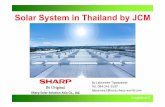 Solar System in Thailand by JCM - Global …gec.jp/jcm/seminar/2019thailand/3-1_SSSA.pdfConfidential Solar System in Thailand by JCM Sharp Solar Solution Asia Co., Ltd. By Laksamee