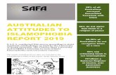 AUSTRALIAN ATTITUDES TO ISLAMOPHOBIA REPORT 2019 · 2019-01-28 · AUSTRALIAN ATTITUDES TO ISLAMOPHOBIA REPORT 2019 S.A.F.A. conducted this survey according to strict academic methodology