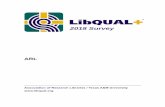 SAP Crystal Reports · Page 2 of 90 LibQUAL+® 2018 Survey Results - ARL 1.1 LibQUAL+: Defining and Promoting Library Service Quality 1 Introduction This notebook contains information