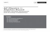 AP Physics 1: Algebra-Based - College Board · AP® PHYSICS 2017 SCORING GUIDELINES General Notes About 2017 AP Physics Scoring Guidelines 1. The solutions contain the most common