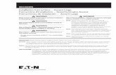 Lumark Axcent Large Instruction Sheet - LED Supply Co · 4 EATON IB514023EN Installation instructions Installation Instructions Axcent Large 4. Mount luminaire to surface using the