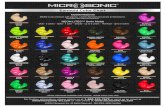 Color Chart 3 - Microsonic IncM2000 is our premium soft silicone, custom-blended exclusively for Microsonic. M2000 Material Excellent for earmold comfort. Earmold Color Chart M2000