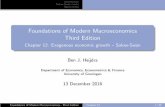 Foundations of Modern Macroeconomics Third Edition ... · Chapter 12: Exogenous economic growth – Solow-Swan Ben J. Heijdra Department of Economics, Econometrics & Finance University
