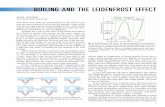 top of rh BOILING AND THE LEIDENFROST EFFECT · boiling Columns and slugs Transition Film boiling Isolated vapor bubbles Boiling initiated Fig. 2 Boiling curve for water. As the temperature