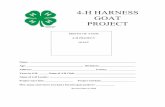 4-H HARNESS GOAT PROJECT · 2018-01-30 · Paul Ickes, Wayne County 4-H Advisor . Bev Wittenmyer, Wayne County 4-H Advisor . ... year, the member will usually select or purchase a