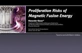 Proliferation Risks of Magnetic Fusion Energyaglaser/IT032-Glaser-2013-Fusion-Vienna.pdf · A. Glaser, Proliferation Risks of Magnetic Fusion Energy, IAEA, June 2013 Clandestine Production