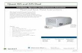 QQQuest uest 165 and 225 Dual215 DryDualThe Quest Dual Dehumidifier can be controlled by its on board dehumidistat or with an external control using its low voltage terminal block.