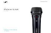 MSRP Price List · 506195 MK 8 Large-diaphragm microphone, true condenser, 5-fold switchable directional pattern, silver, including stand mount and case 699,00 € 504299 MKS 4 Oscillating