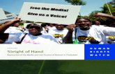 HUMAN Sleight of Hand RIGHTS WATCH · Sleight of Hand 2 ZANU-PF has sought to portray these changes as indicative of genuine progress in the protection and promotion of human rights