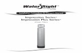 Impression Series® Impression Plus SeriesWhen installing the drain line on any backwashing filter, especially Impression filters that utilize air as the regenerant, hard piping such