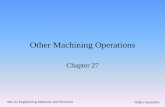 Other Machining Operations - New Jersey Institute of ...Other Machining Operations Chapter 27. ME-215 Engineering Materials and Processes Veljko Samardzic ... Schematic of a Planer