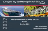Surveyor's day Gard/Norwegian Hull Club based maintenance.pdf · Surveyor's day Gard/Norwegian Hull Club MAN Diesel & Turbo. Bergen. October 2017. ... Debris through to crankpin bearing.