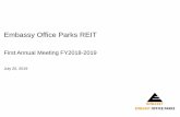 Embassy Office Parks REITs2.q4cdn.com/482484005/files/doc_presentations/... · Business Highlights for FY2019 Active asset management has driven strong performance in FY2019 Leasing