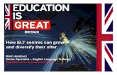 How ELT centres can grow and diversify their offer....How ELT centres can grow and diversify their offer 2 • What the Department for International Trade does • Priority Focus Markets