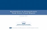 Restitution in Pennsylvania Task Force Final Report · Prepared by Pennsylvania Office of the Victim Advocate and the Center for Schools and Communities T ... cesses at the state