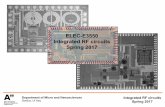 ELEC-E3550 Integrated RF circuits Spring 2017 · • Filters are filter banks and/or tunable filters • Amplifiers not drawn Main problem for RF IC implementation: good filters can
