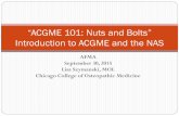 “ACGME 101: Nuts and Bolts” Introduction to …afmaonline.org/wp-content/uploads/2016/07/AOA-ACGME.pdfAFMA September 30, 2015 Lisa Szymanski, MOL Chicago College of Osteopathic