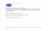 International Space Station Science Research ... Science Report_20090030907.pdf · International Space Station Science Research Accomplishments During the Assembly Years: An Analysis