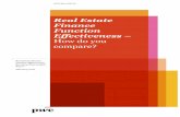 Real Estate Finance Function Effectiveness – How do you ... · Real Estate Finance Function Effectiveness Benchmarking Insights Report PwC 3 3 Overall trends: what sets top Real