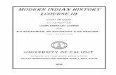 MODERN INDIAN HISTORY - University of Calicutuniversityofcalicut.info/syl/ModernIndianHistory78.pdf · Modern Indian History (Course II) Page 5 UNIT-I NATIONAL MOVEMENT-POST FIRST