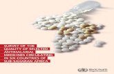 quality of Selected medicineS circulating...WHO/EMP/QSM/2011.1 Survey of the quality of selected antimalarial medicines circulating in six countries of sub-Saharan Africa January 2011