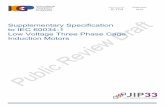 Supplementary Specification to IEC 60034-1 Low Voltage Three … · 2019-09-27 · Supplementary Specification to IEC 60034-1 Low Voltage Three Phase Cage Induction Motors Page 1