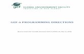 GEF-6 PROGRAMMING DIRECTIONS Programming... · GEF-6 PROGRAMMING DIRECTIONS (Extract from GEF Assembly Document GEF/A.5/07/Rev.01, May 22, 2014) 2 ... LD-1: Maintain or improve flow