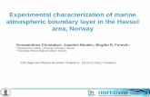 Experimental characterization of marine atmospheric ... · Experimental characterization of marine atmospheric boundary layer in the Havsul area, Norway 10th Deep Sea Offshore Wind