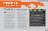 HUMAN RESOURCES PEOPLE matters - This Is World articles 2014-2015.pdf41 Richard Plenty and Terri Morrissey provide their thoughts on: Investing in people. PEOPLE matters Worth the
