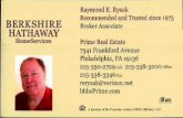 BERKSHIRE HATHAWAY · BERKSHIRE Broker Associate HATHAWAY Home Services rs at A member of the franchise system of BIIH Affiliates, LLC Prime Real Estate 7341 Frankford Avenue Philadelphia,