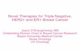 Novel Therapies for Triple Negative, HER2+ and ER+ Breast ......HER2+ Breast Cancer Following Adjuvant Trastuzumab: Risk of Locoregional or Distant Recurrence Approximately 20% of