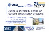 Design of invisibility cloaks for reduced observability of ... · (different from Stealth Technology) Both SCS and ACS have to be minimized. Cloaking and Total Scattering Cross-Section