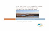 Developing Sustainable Transit Options for Small …Developing Sustainable Transit Options for Small Communities Page 2 BACKGROUND Rural areas and small towns across Canada are characterized