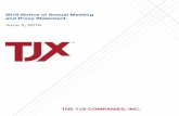 The TJX Companies, Inc. 2018 Notice of Annual Meeting and ...the proxy statement and vote your shares. Your vote is important regardless of the number of shares you own. ... † Shareholder