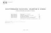 ESTONIAN SOCIAL SURVEY 2008 - Europa...ESTONIAN SOCIAL SURVEY 2008 Household questionnaire SECTION A Interviewer’s section 2 SECTION X Tracing 5 SECTION B General data of household