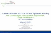 CedarCrestone 2013 2014 HR Systems Survey · HRMS replacement Upgrade of HRMS Upgrade vs. Replacements: Inflexion Point Reached IHRIM respondents 64% 45% 47% 41% 29% 35% 22% 13% .