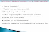 Introduction to Managerial Economics -- Prof. V. Chandra ... ECONOMIC.pdf · Introduction to Managerial Economics -- Prof. V. Chandra Sekhara Rao What is Managerial Economics? “Managerial