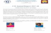 CSI Annual Report 2017-18...COMPUTER SOCIETY OF INDIA Student Branch, GITAM Institute of Technology Institutional Membership Number (I01132) GITAM Visakhapatnam -530045 CSI Annual