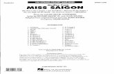 Medley MISS SAIGON - Amazon S3 · The music from "Miss Saigon" is a blend of American and Asian styles and sounds. The helicopter tape (included) may be used in bars 2-11 to enhance