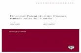 Financial Patent Quality: Finance Patents After State Street Files/16-068_702dabb8-70c5-4917... · Financial Patent Quality: Finance Patents After State Street . Josh Lerner, Andrew