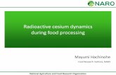 Radioactive cesium dynamics during food processing · for radioactive iodine and cesium 1) Date of enforcement: March 17, 2011 Standard limits for radioactive cesium (134Cs plus 137Cs)