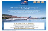 CASH OR CABIN! - Travel Daily · Cash or Cabin incentive. Consultants who book five APT or Travelmarvel river cruises . between 01 Sep and 31 Oct can choose between a 15 day European