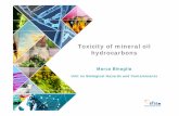 Toxicity of mineral oil hydrocarbons - BfR · TOXICITY OF MOSH 6 Laboratory toxicity data are available for a series of refined MOSH grades used/proposed as food additives. The main