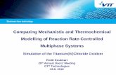 Comparing Mechanistic and Thermochemical Modelling of Reaction Rate … · 2019-02-12 · Practical systems seldom reach complete equilibrium due to (slow) reaction kinetics The reaction